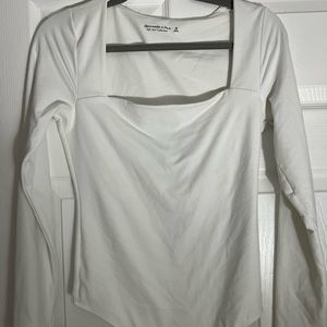 Abercrombie and fitch square neck in white